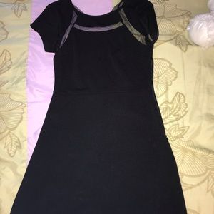 causal sheer black dress